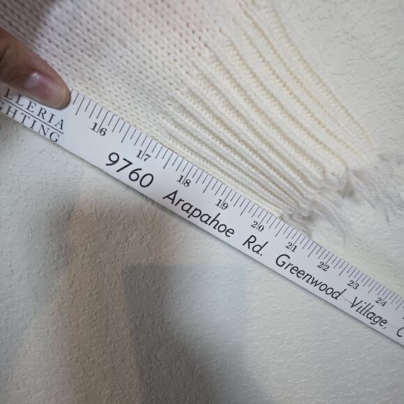 Bloom Chic Knit Sweater Red Heart Fringe Hems/cuff Size 14 - Picture 13 of 13